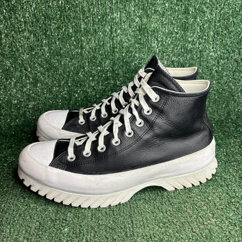 Converse Lugged 2.0 Leather High Top Chunky Sneaker Black Mens 9.5 Womens 11.5